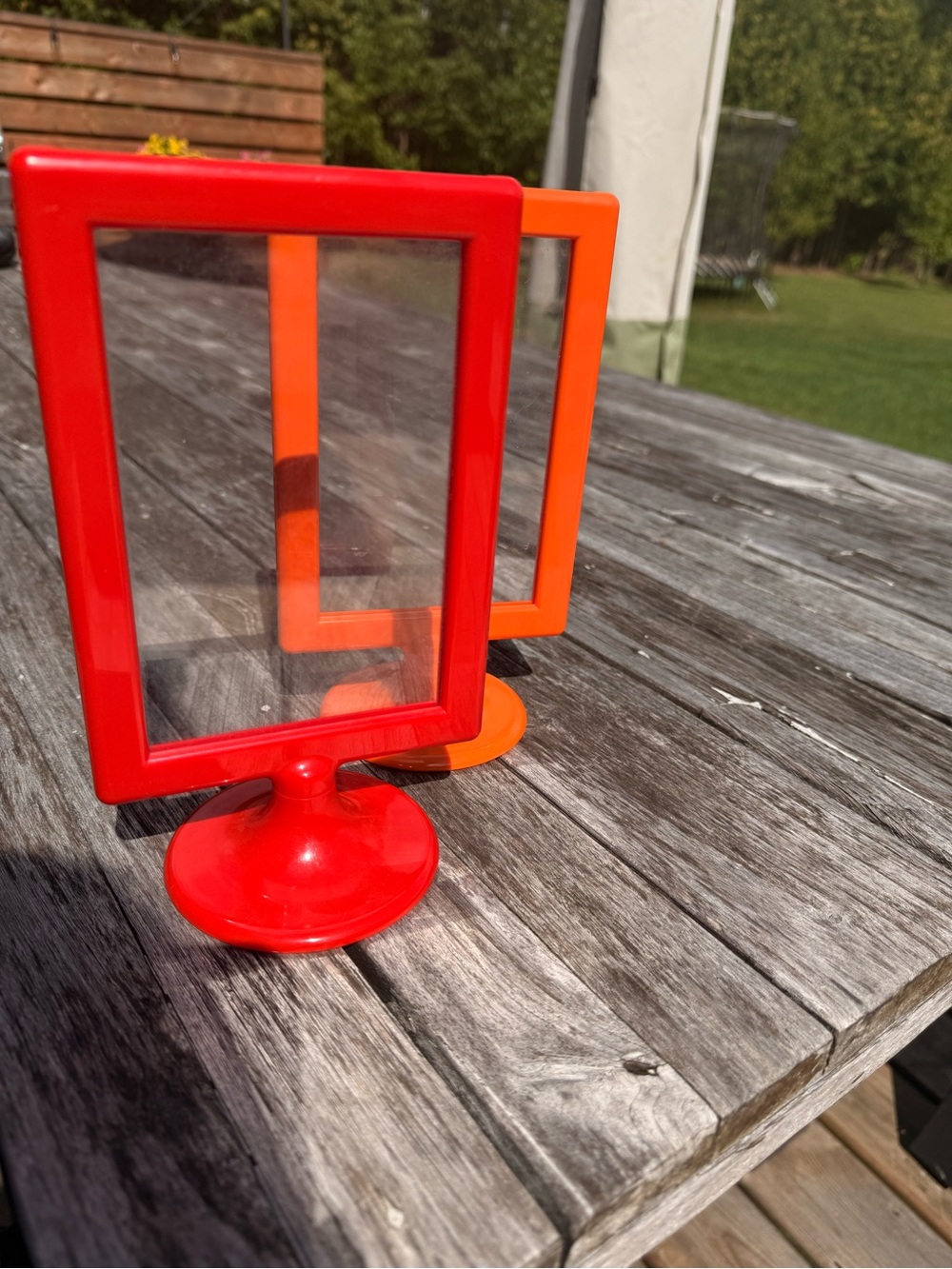 Vintage IKEA Tolby Frames 4x6 Pair Orange and Red